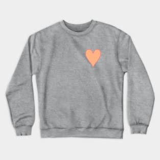 Small Peach Fuzz Heart Pantone Color of the Year 2024 Crewneck Sweatshirt